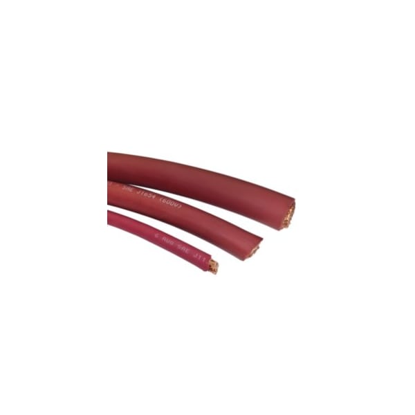 Draka Prestolite Automotive SGR Battery Cable, 6 AWG, 1C, Unshielded, EPDM Insulated, Red, Sold by the FT 156706-81IE - main